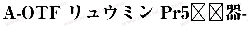 A-OTF リュウミン Pr5转换器字体转换